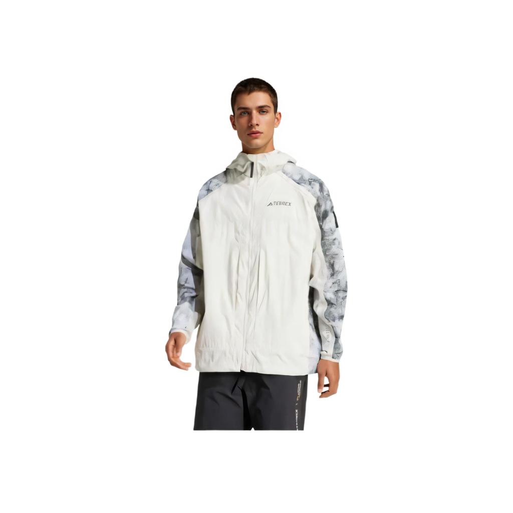 adidas X National Geographic Collaboration Terrex Comfortable Fashion Versatile Soft Long Sleeve Windbreaker Men Outerwear Track-Grey JD5838