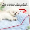 Spring and Summer Korean Plaid Dog Sofa Nest Four-season Universal Kennel Contrasting Color Backrest Dog Cushion Pet Nest Cat Nest