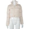 Fashion Women Solid Stand-up Collar Cardigan Down Jacket Outerwear Padded Coat