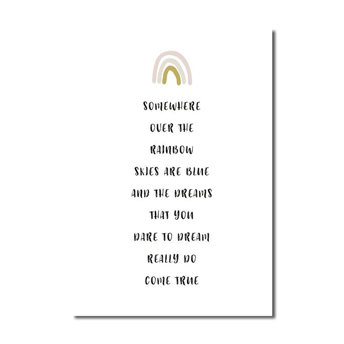 

Дитячі тварини Картина на полотні Олень Ведмідь Плакат Веселка Єдиноріг Дитяча кімната Настінне мистецтво Друк Скандинавська дитина Дитяча прикраса спальні Картина 30x40cm No Frame