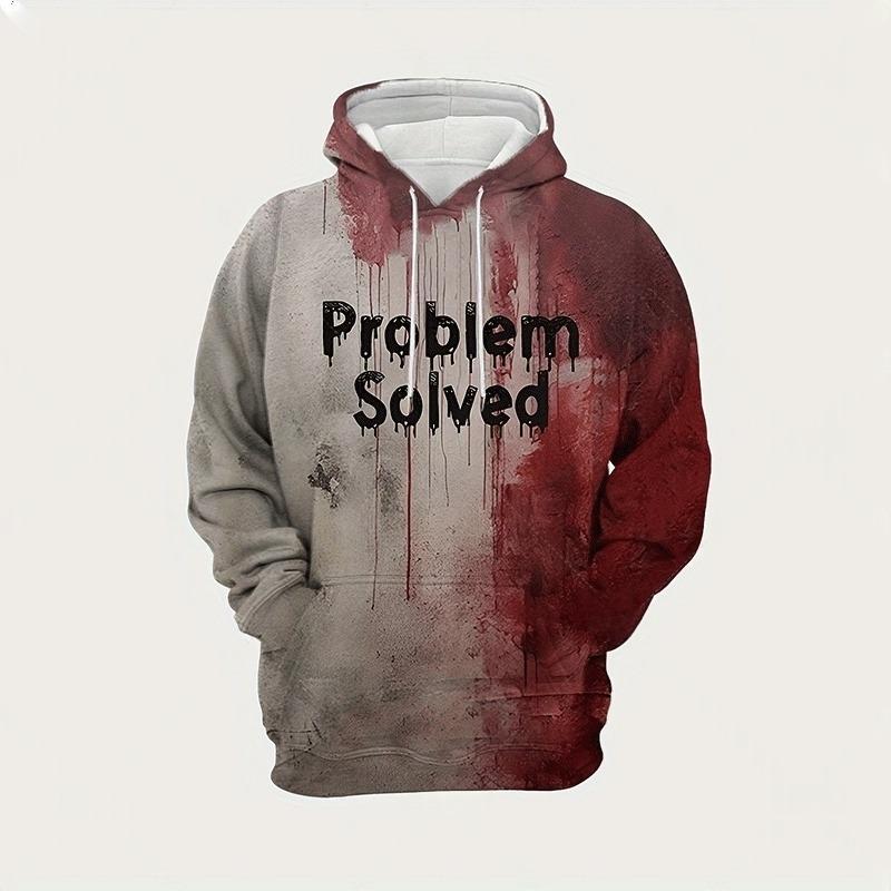 Spring And Autumn Fashion Men's Hoodie Bloody Horror 3D Print Hoodies Street Casual Boy Sweatshirt Men's Oversized Top Clothing
