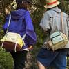 Portable Outdoor Nylon Shoulder Pouch Embroidery Drawstring Bucket Cloth Bag  Hiking