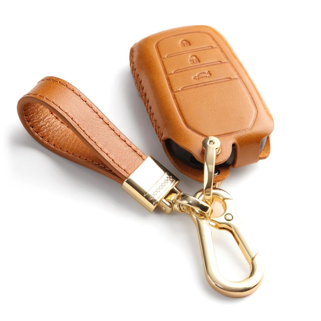 Toyota Key Case Key Holder Premium Cowhide Leather New Model Harrier 80 Series Noah 90 Series Voxy 90 Series Hilux GUN125 Land Cruiser 200 Series 300