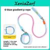 Zusammenklappbare Haustier-Leine mit Halsband 2-in-1-Design mit verhedderungsfreiem Nylon und Silikon für Training und Reisen