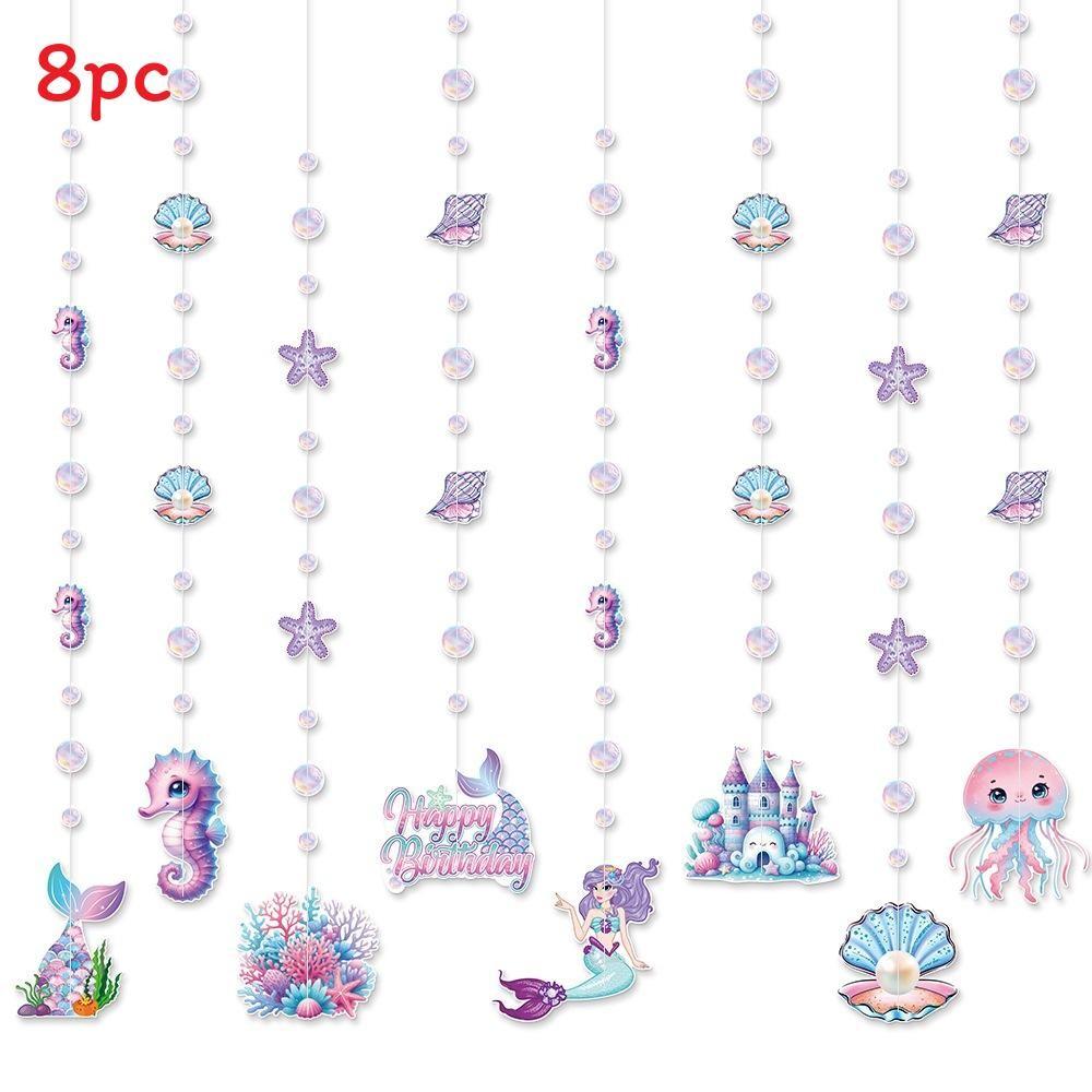 Mermaid Birthday Theme Decorations Hanging Pendant For Kids Celebration Party