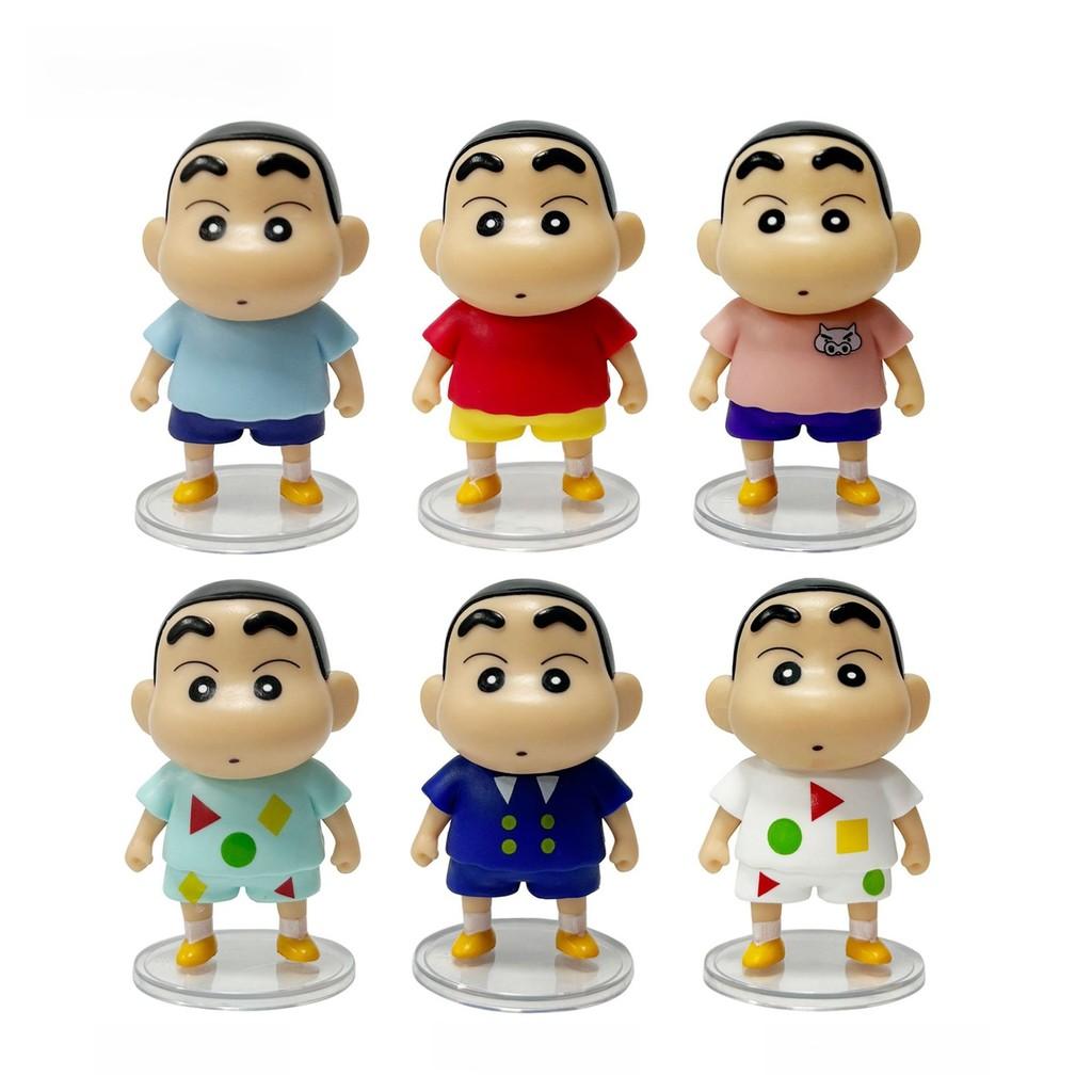 Crayon Shinchan Pvc Action Figure Set With Standing And Sleeping Poses For Collectors And Fans