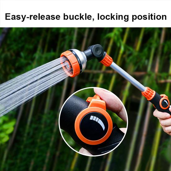 Garden Hose Sprayer Wand with 8 Spray Modes 180 Degree Angle Adjustable Sprinkler Head