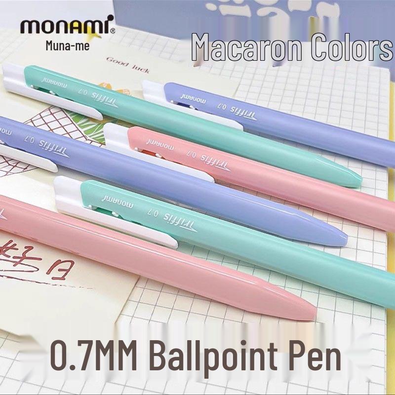 Monami Triffis 0.7mm Triangular Soft Barrel Click Pen - Macaron Edition