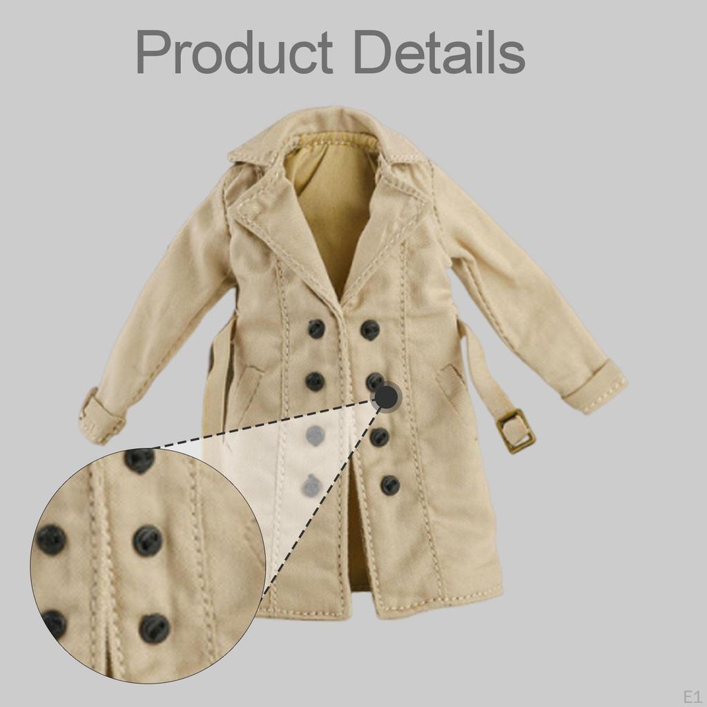 1/12 Scale Coats Costume Compatible Multifunctional Toy Dress up for 6 inch Fashion Portable Stylish