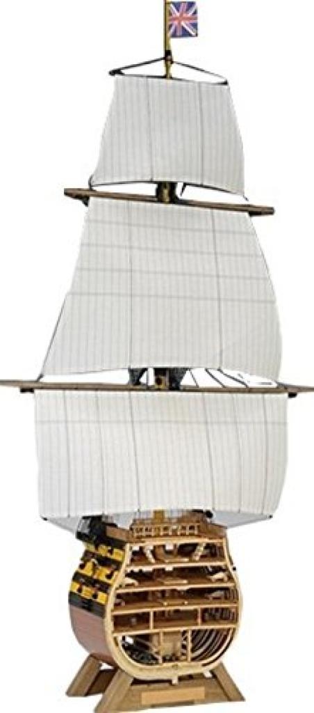 Woody Joe Royal Navy Victory Cut Model Wooden Model Unpainted Assembly Kit 1/160 (With Sail)
