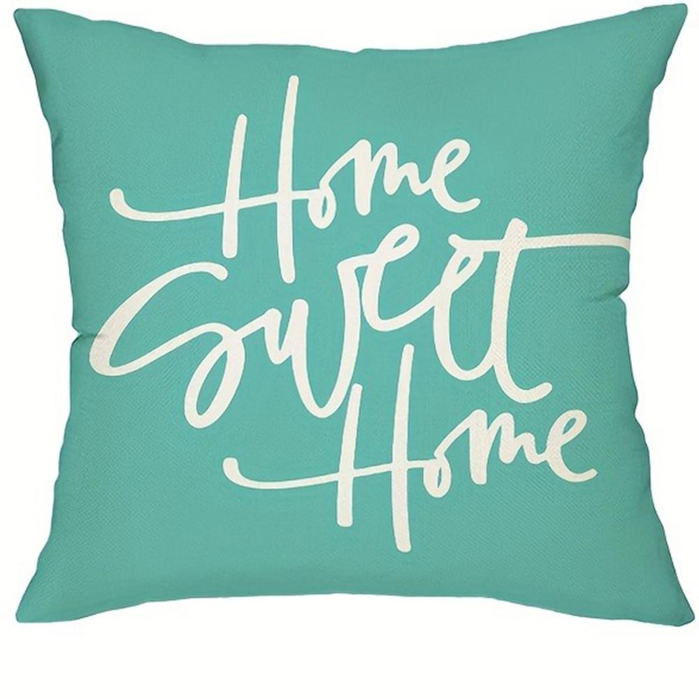 Tropical Plant Leaf Pattern Printed Pillowcase, SWEET HOME Design, Room Decoration Cushion Cover Living Room Sofa Cushion Cover