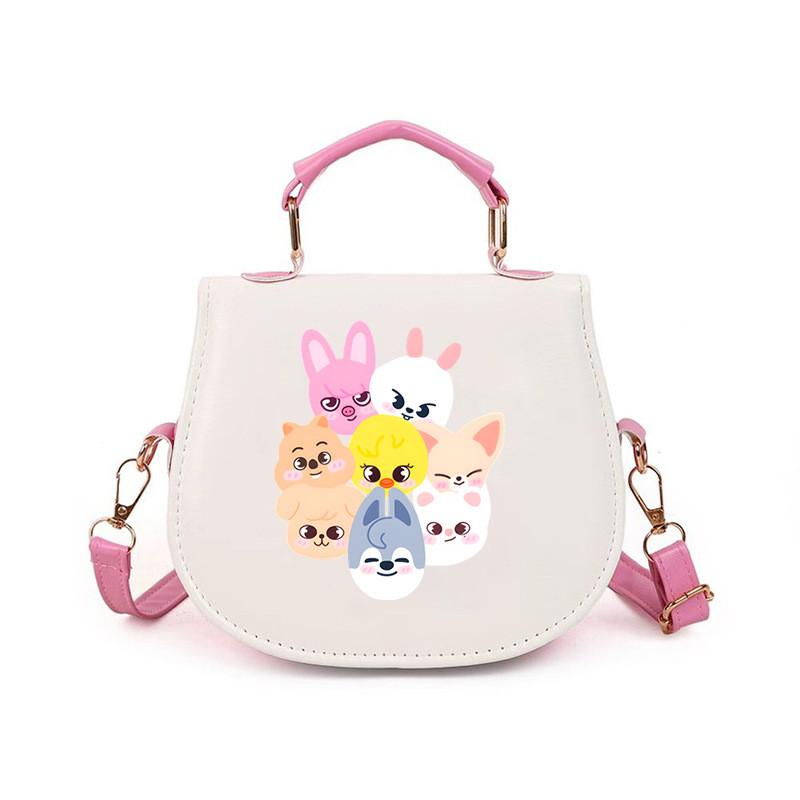 Kids Girls Straykids Felix Printed Student Lightweight Crossbody Bag Casual PU Shoulder Bags