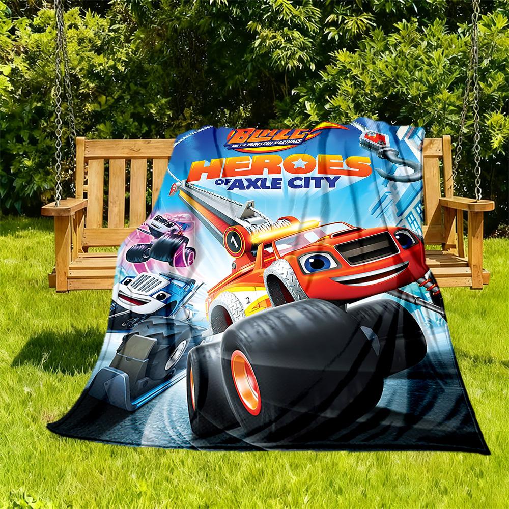 

1pc Blaze AxleCity Outdoor Blanket Lightweight Flannel, Soft & Warm, All-Season Use for Sofa, Outdoor, Camping, Living Room029 130cmx150cm