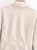2024 Women's European & American Style Slim Fit Faux Leather Shirt