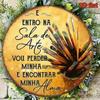 Vintage Art Studio Sign 8x8 Inch Round Aluminum Plaque, Portuguese Quote Enter Lose Yourself Find Your Soul