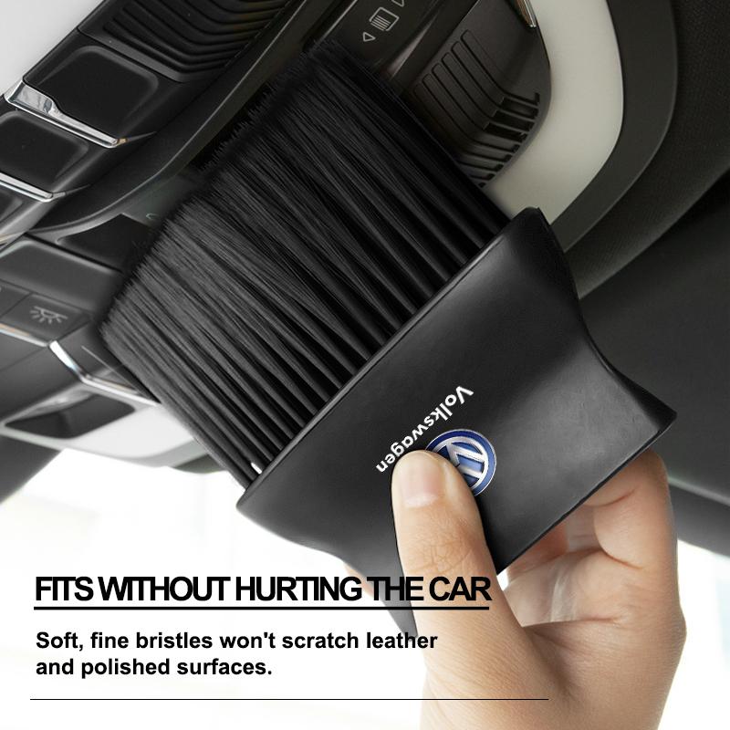Car Interior Cleaning Soft Brush Dashboard Air Conditioner Outlet Detail Brush For Volkswagen Santana GTI Rline Polo Golf Passat B5 B6 Touran Magotan