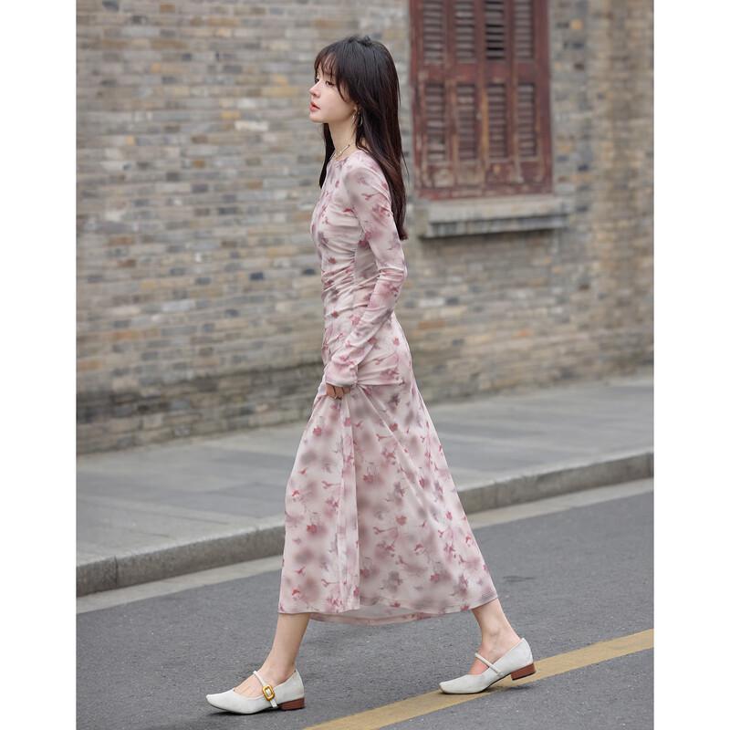 

Demana Floral Rhapsody Printed Midi Dress M