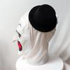 Horror clown mask for Halloween, scary masquerade mask with hat, white horror clown headgear