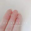 New Minimalism Earring 925 Silver Needle Allergic Protection Mini Small Heart Stud Earrings for Women Girls Jewellery