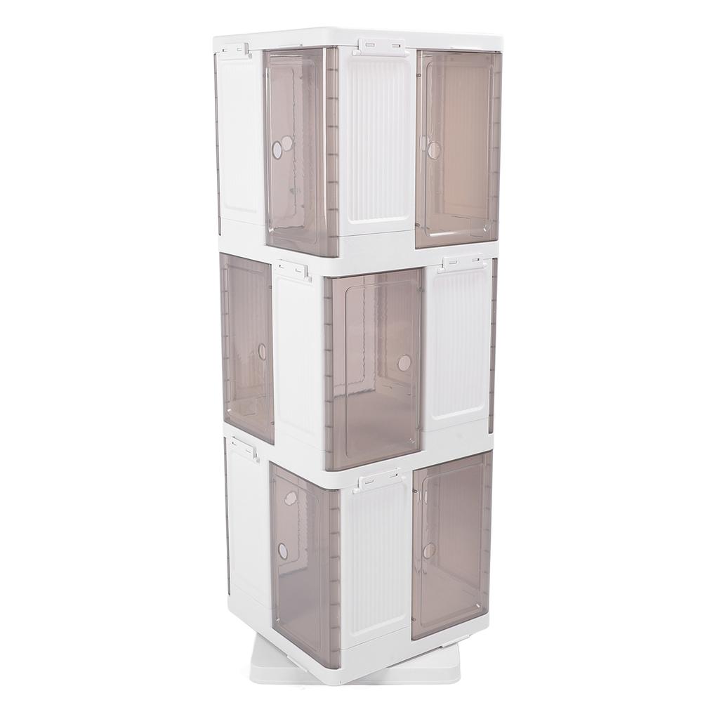 Rotating Bookshelf 360 Display Floor Standing Bookcase Storage Rack Corner Bookshelf for Small