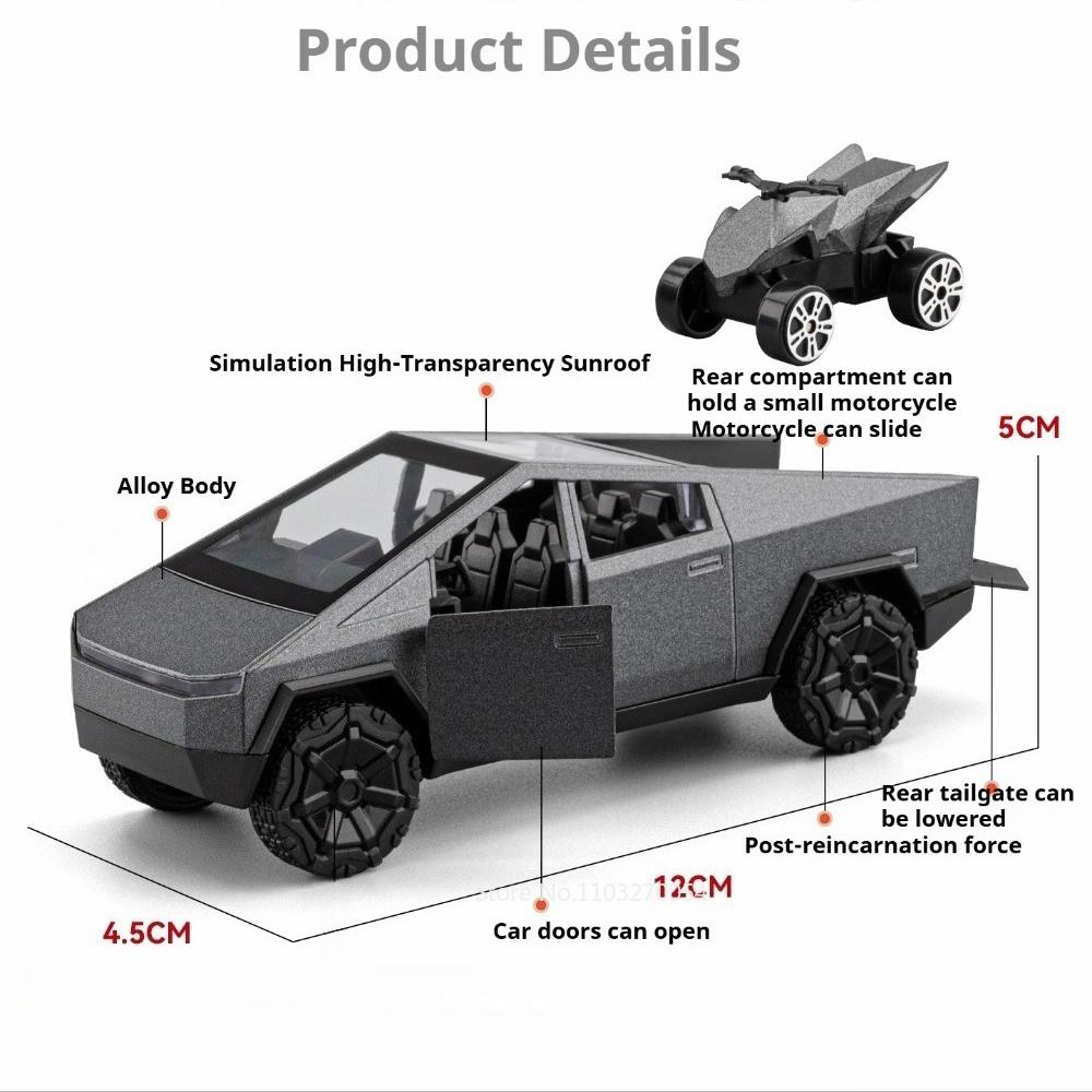 1:36 Legierung New Energy Pickup Modell Spielzeug Druckgussauto Hinterrad Rückstellkraft Türen Können Geöffnet Werden Miniaturfahrzeuge Kinderspielzeug