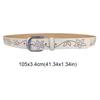 Simple Flower Rhinestone Belt Y2K Alloy Rivet Belt Pin Buckle Hip-hop PU Leather Waistband Women