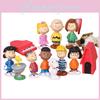 Peanuts Movie Snoopy 14 stuks/set Figuur Liefde Huisdier Taarttopper Decor Speelgoed