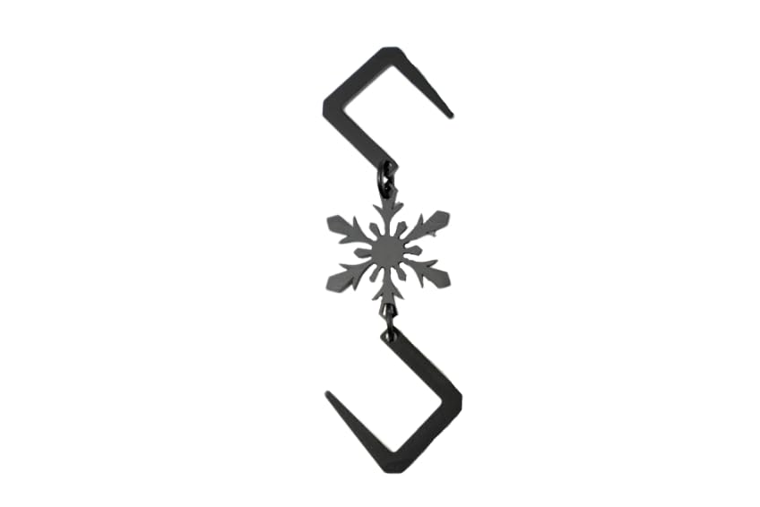 

THE DAY Original S-Hook [Various Designs] Black Lantern Hook Lantern Hanger Metal Stylish Lightweight Compact Camping (S-Hook SNOW )