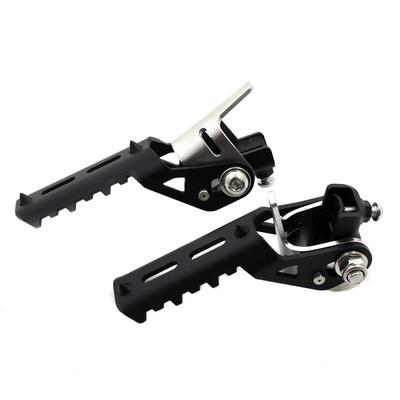 Hood Peg Pedal CRF1000L For African Twin Motorcycle Front Driver Highway Footrest Folding Foot Peg Clamp 22-25mm (Color: 1)
