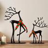 Black Reindeer Statues for Christmas Decoration Home Office Modern Xmas Figurines Elegant Holiday Table Centerpieces Statues