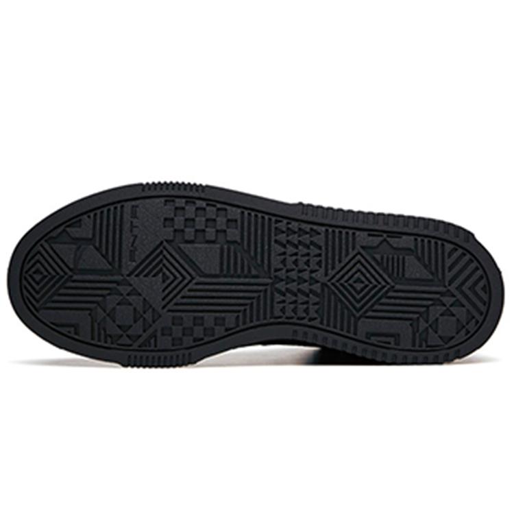 Anta Life Collection Abrasion Resistant Slip Resistant High top Skateboard Shoes Women's Black 922138011-5