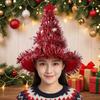 Non-woven Rain Silk Christmas Hat Snowflake Christmas Decor Christmas Tree Hat  Party Supplies