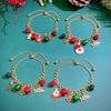 Christmas Women's Bracelet: European & American Creative Snowflake, Reindeer, Bell, Santa Claus Drawstring Design