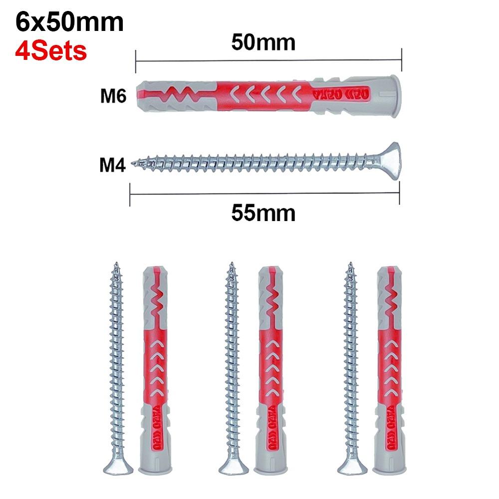4Sets Plastic Nylon Wall Anchor Two-Color Drywall Drilling Plug  for Home Decoration Engineering