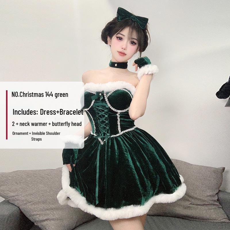 2024 Women's Sexy Christmas & New Year Costume - Little Devil Performance Outfit for Social Media Influencers