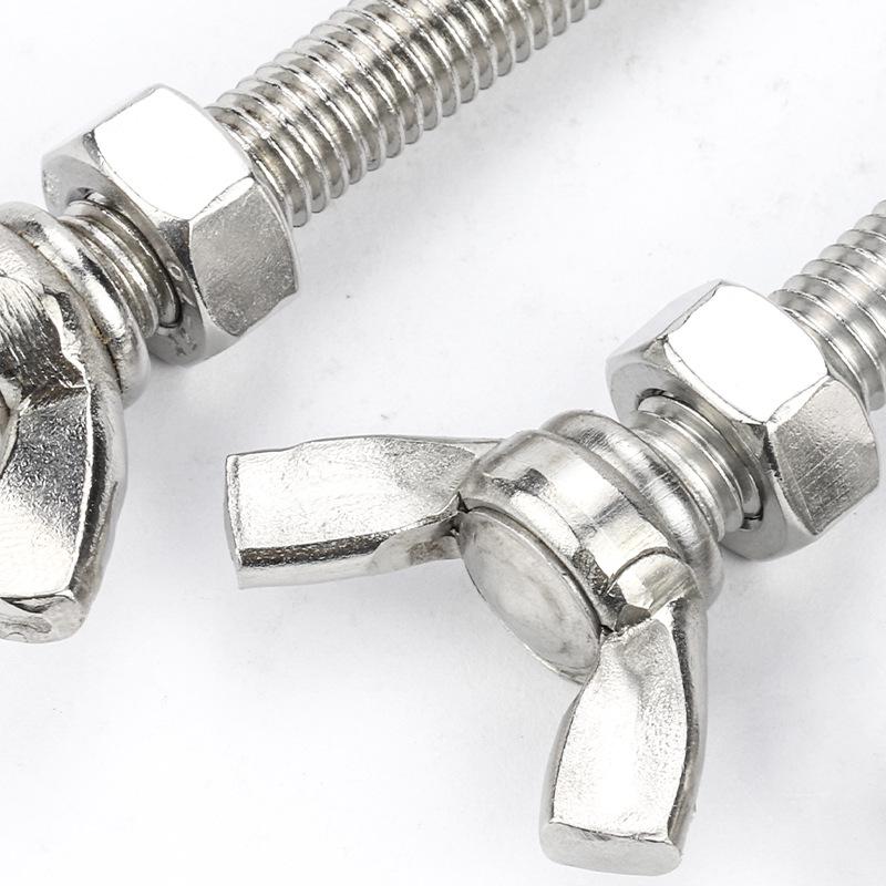 304 Stainless Steel Thumb Screw Set - Mixed Butterfly Bolts (DIN315)