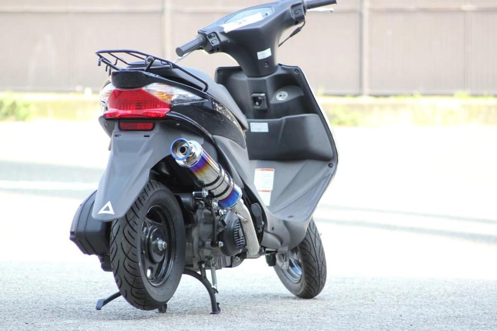 SSB Address V125S Model Compatible with O2 Sensor Vehicles HMS SUS Stainless Steel Blue Color Full Exhaust System Aftermarket Part (EBJ-CF4MA)