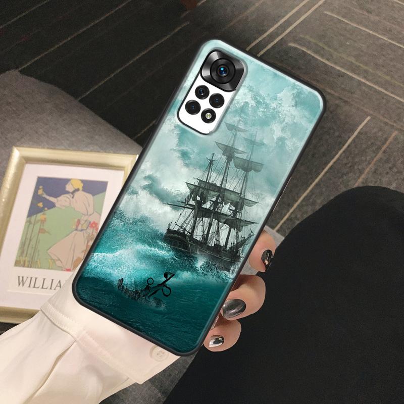Sailing Pirate Ship Funda For Xiaomi Redmi Note 14 13 Pro 9 10 11 12 Pro 10S 11S 12S Redmi 13C 10C 12C 14C Case