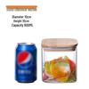 UOSU High Borosilicate Glass Square Sealed Storage Jar