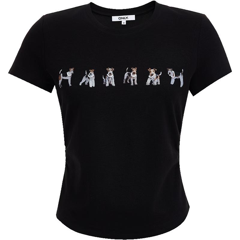 ONLY Women s Printed Slim Fit Round Neck T-Shirt 2XL