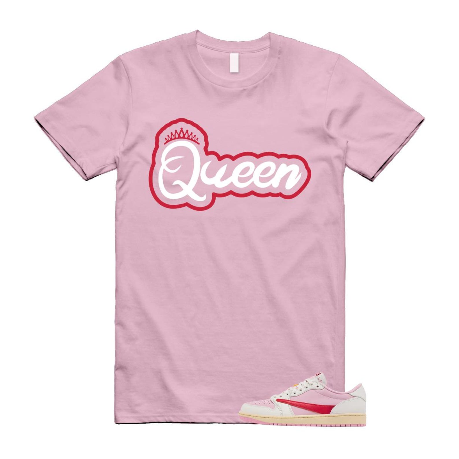 1 Tropical Pink Shy Muslin Travis Sail Retro Low OG SP T Shirt Match QUEEN2 2XL