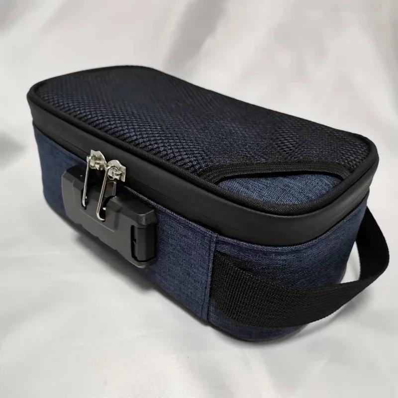 Storage Bag with Combination Lock Portable Travel Organizer Case for Men/Women Lockable Makeup Box Beauty Toiletry Handbags