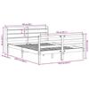 VidaXL Bed Frames with Headboard 150x200 Cm Solid Pine Wood, Bed, Bedroom Furniture, Wooden Bed, Bed 3306647