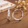 Niche Design Multi-layer Crossed Circle Earrings Light Luxury High Temperament Circle Earrings Ear Jewelry