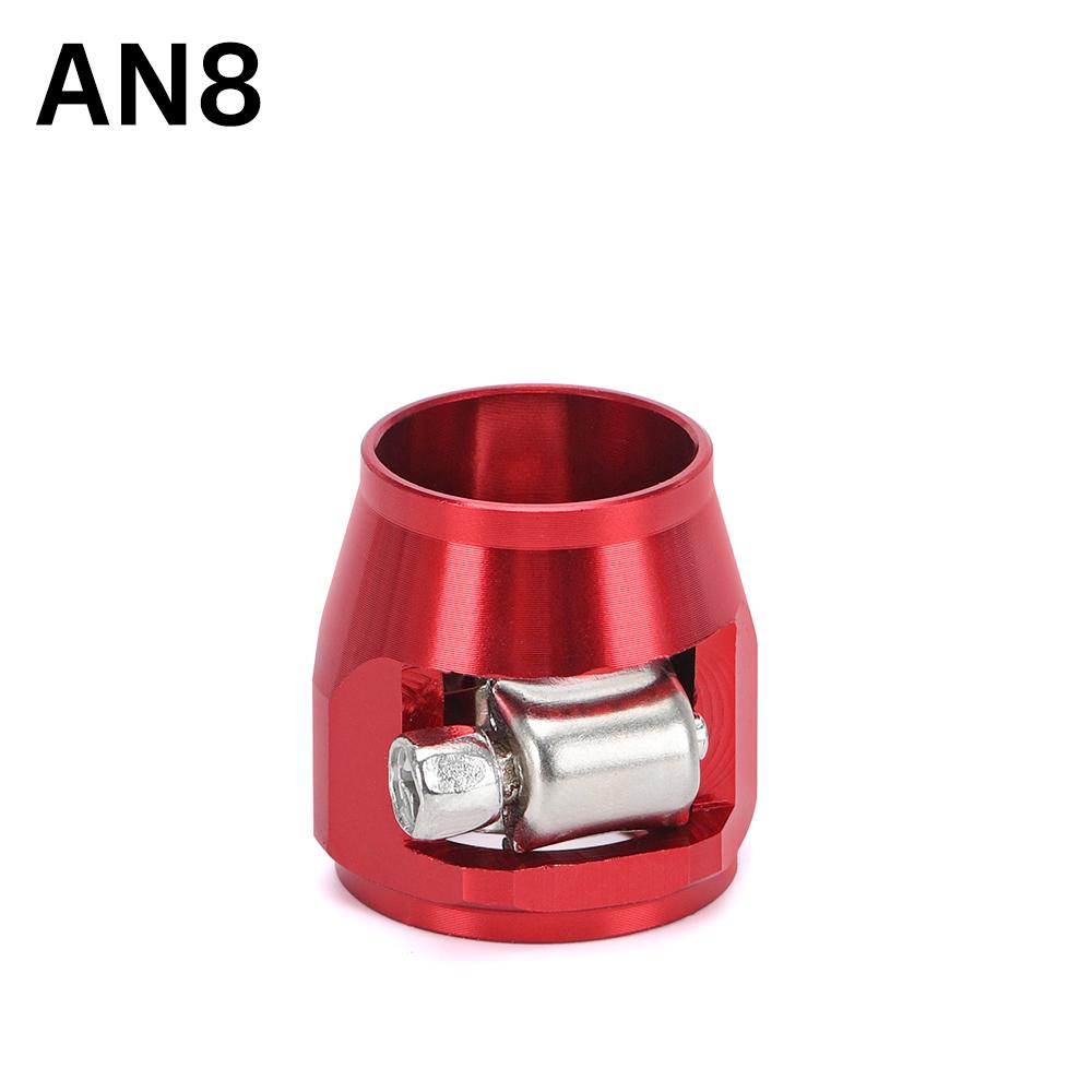 1pcs Hose Clamp AN4 AN6 AN8 AN10 AN12 Fuel Pipe Clip Oil Water Tube Hose Fittings Finisher Clamps Hex Finishers
