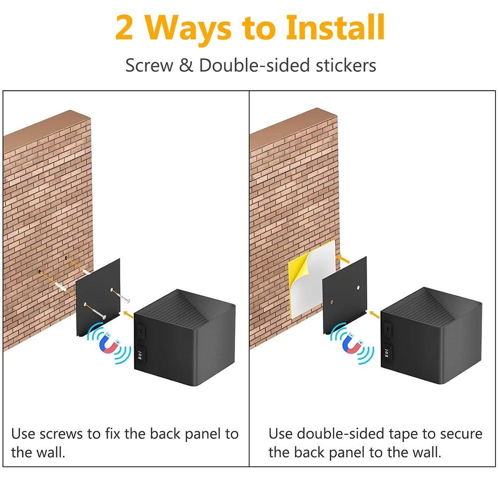 LED Wall Sconce Remote Control Dimmable RGB Lamp Up Down Wall Mount Lights Rechargeable Battery Cordless Light Home Decor