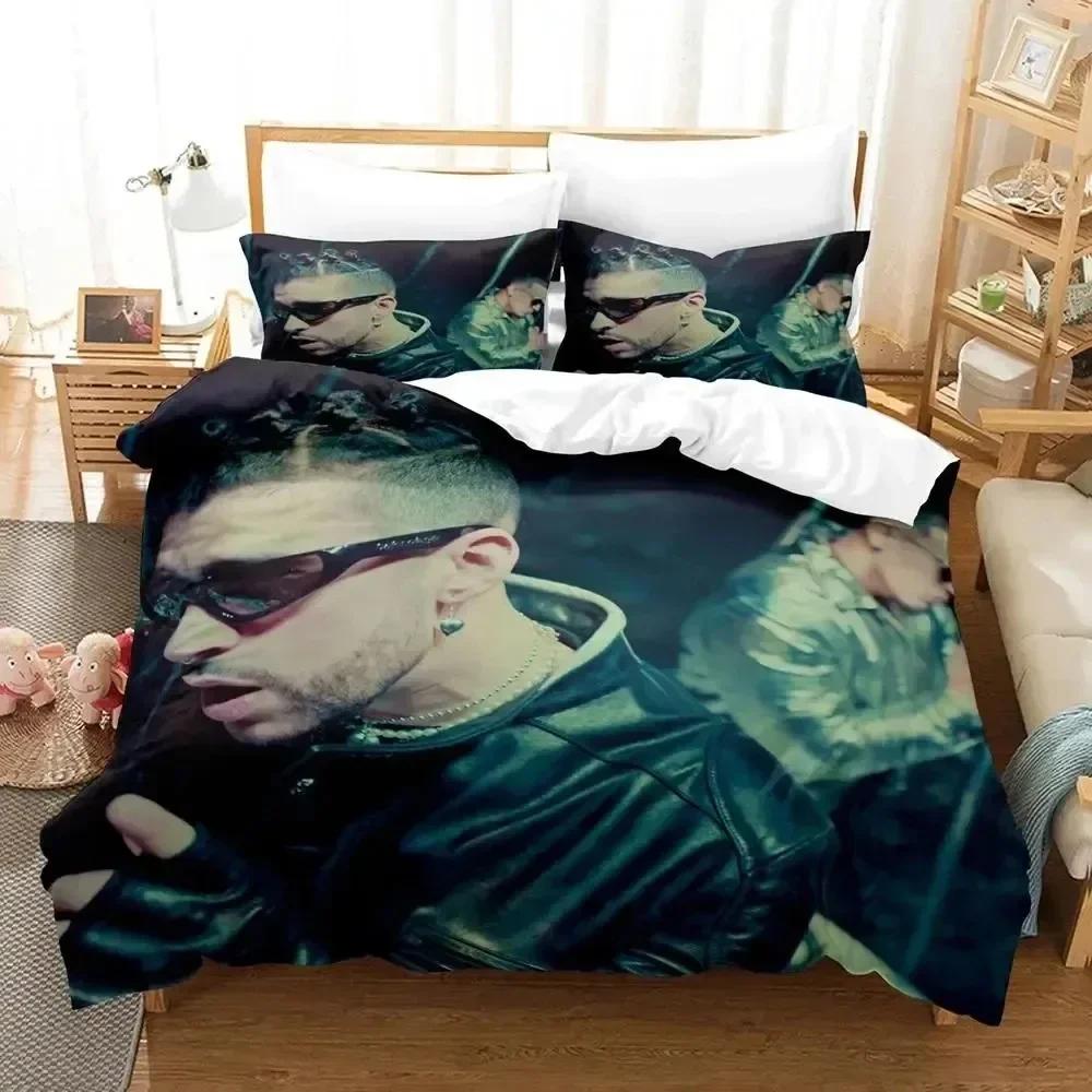 Luxuriöses Neues 3D-Druck Daddy Yankee Bettwäsche-Set Bettbezug Bett-Set Steppdeckenbezug Kissenbezug King Queen Größe Jungen Erwachsene Bettwäsche-Set