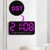 Dual Alarms LED Digital Clock 12/24H Format Wall-mounted Clock Electronic Wall Clock  Home Use