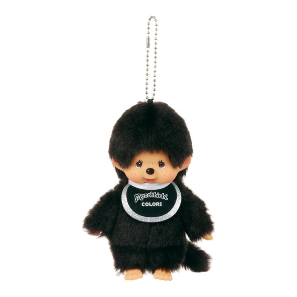 Sekiguchi Monchhichi Plush Keychain Black Colors Collectible Mascot Toy