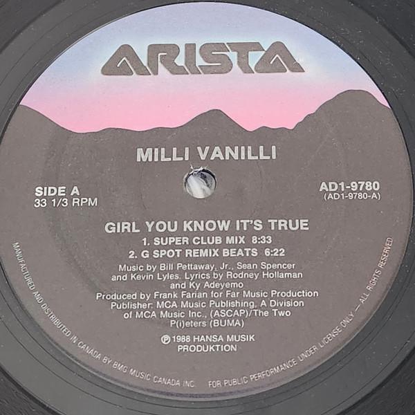 

12inch Record A - Girl You Know It s True AD19780 ARISTA 1988 Canada Rap & Hip-Hop/R&B Used
